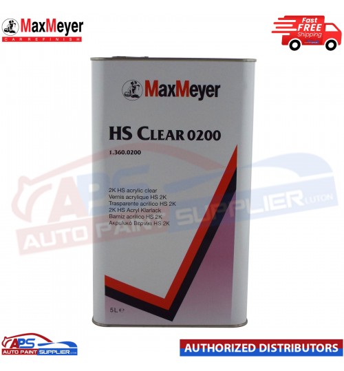 Max Meyer HS Clear Coat Car Lacquer 0200 Maxiclear Lacquer 2K 5 Litre